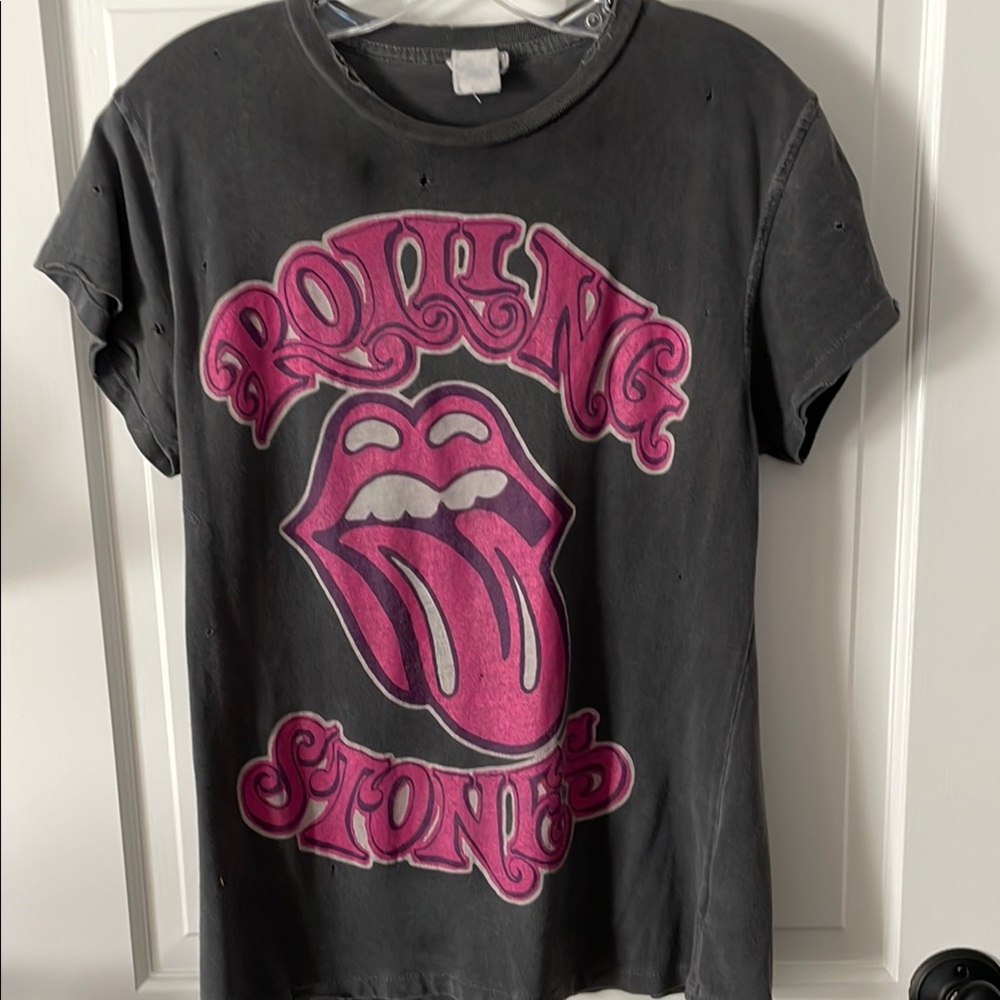 MadeWorn Rock Rolling Stones Tee pink - super soft COOL collectible XS 💋